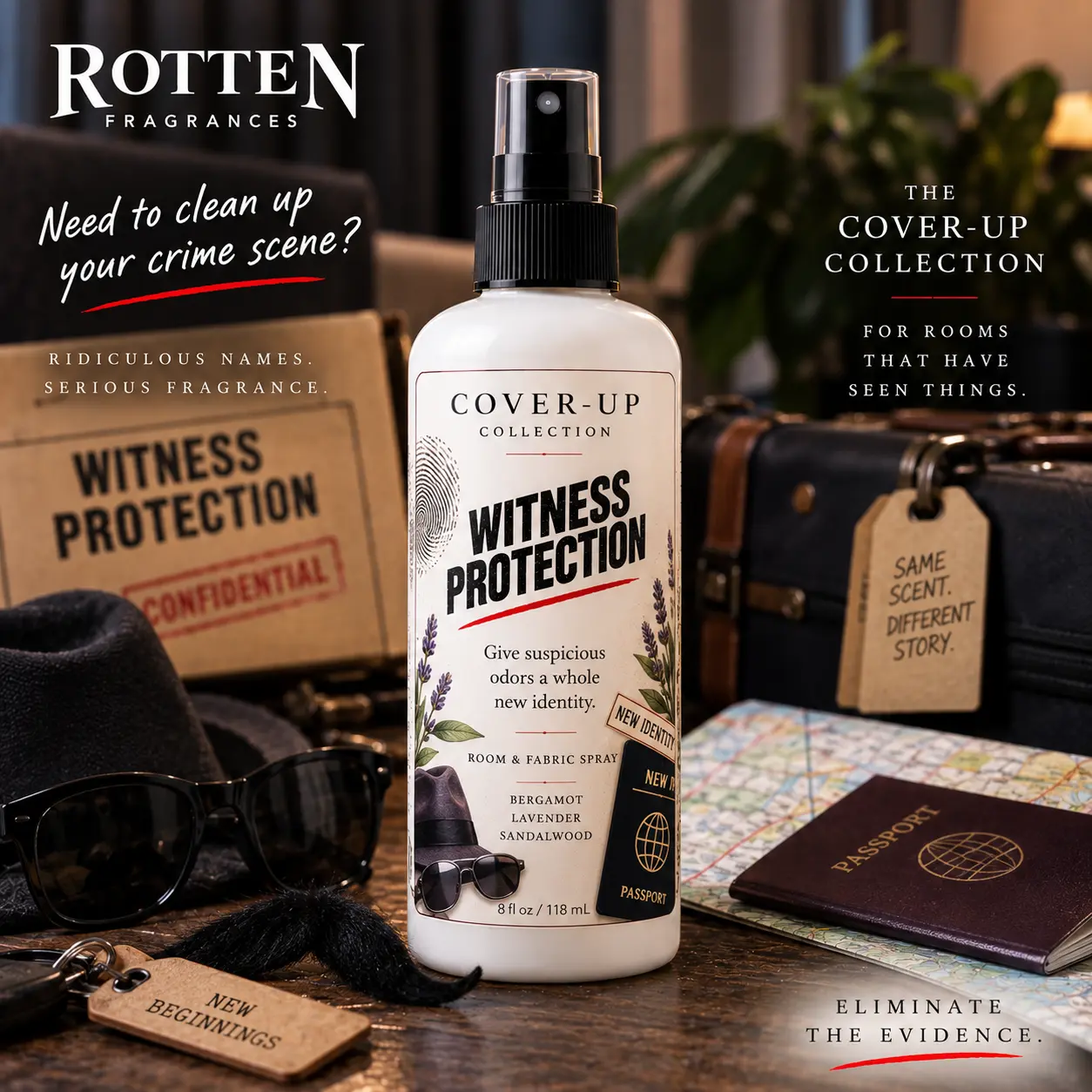 Witness Protection room and fabric spray